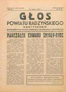 Głos Powiatu Radzyńskiego : dwutygodnik gospodarczo-społeczno-oświatowy R. 12 (1936/1937) nr 14-15