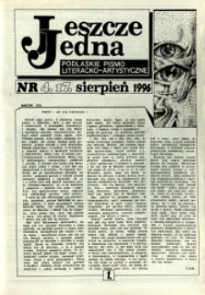 Jeszcze Jedna : Podlaski Miesięcznik Literacko-Artystyczny R. 4 (1996) nr 4 17)