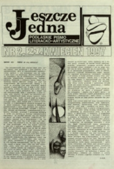 Jeszcze Jedna : Podlaski Miesięcznik Literacko-Artystyczny R. 5 (1997) nr 2 (21)