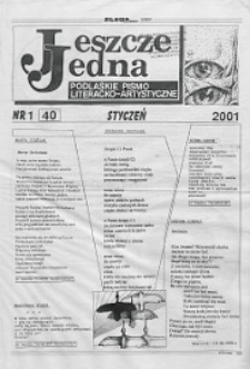 Jeszcze Jedna : Podlaski Miesięcznik Literacko-Artystyczny R. 9 (2001) nr 1(40)