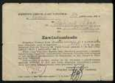 Zawiadomienie ob. Matejczuka Nikona o terminie płatności raty zadeklarowanej na rzecz Narodowej Pożyczki Rozwoju Sił Polski