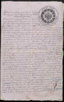 Akt notarialny dot. podziału chłopskiego gospodarstwa w Kostomłotach sporządzony przez notariusza bialskiego P.K. Furugila