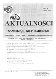 Aktualności : magazyn samorządu gospodarczego R. 1 (1993) nr 4