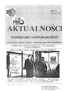 Aktualności : magazyn samorządu gospodarczego R. 1 (1993) nr 5
