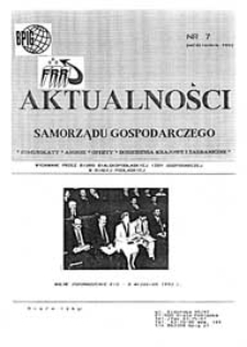 Aktualności : magazyn samorządu gospodarczego R. 1 (1993) nr 7