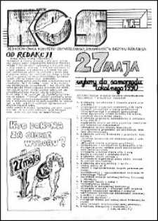 Kos : jednodniówka Komitetu Obywatelskiego "Solidarność" w Radzyniu Podlaskim R. 1 (1990) nr 1