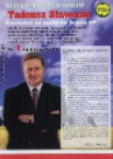 Ulotka wyborcza kandydata na posła do Sejmu RP Tadeusza Sławeckiego