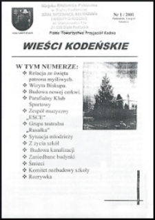 Wieści Kodeńskie : pismo Towarzystwa Przyjaci&oacute;ł Kodnia R. 1 (2001) nr 1