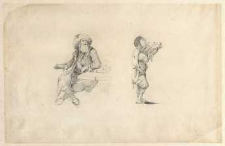 Stary Żyd z książkami i czytający chłopiec żydowski [dokument ikonograficzny]