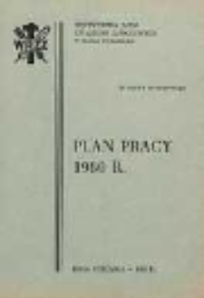 Plan pracy 1980 rok: Wojewódzka Rada Związków Zawodowych w Białej Podlaskiej