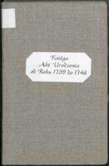 [Księga chrztów parafii św. Anny w Białej Podlaskiej od 1739 do 1745 r.] = Liber Baptizatorum pro Ecclesia Praepositurali Bialensi [....]