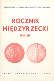 Rocznik Międzyrzecki T. 19 (1987)