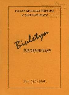 Biuletyn Informacyjny : Miejska Biblioteka Publiczna R. 7 (2003)