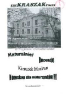 The Kraszak Times: gazetka szkolna I LO im. J. I. Kraszewskiego w Białej Podlaskiej R. 3 (2011/2012) [nr 1]