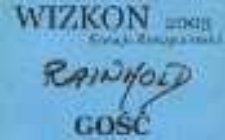 Identyfikator uczestnika konwentu Wizkon 2003