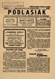 Podlasiak : tygodnik polityczno-społeczno-narodowy, poświęcony sprawom ludu podlaskiego R. 4 (1925) nr 50
