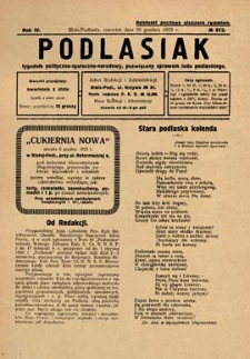 Podlasiak : tygodnik polityczno-społeczno-narodowy, poświęcony sprawom ludu podlaskiego R. 4 (1925) nr 51-52