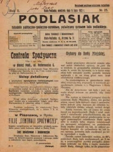 Podlasiak : tygodnik polityczno-społeczno-narodowy, poświęcony sprawom ludu podlaskiego R. 2 (1923)