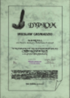 Dyplom : [Inc.:] Wiesław Gromadzki : Nagroda w Konkursie na utwór poetycki "Czterowiersz" z okazji Dni Białej Podlaskiej