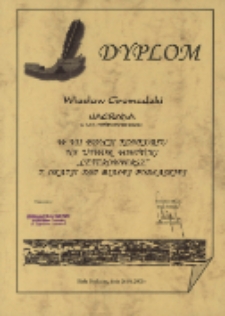 Dyplom : [Inc.:] Wiesław Gromadzki : Nagroda w VII edycji Konkursu na utwór poetycki "Czterowiersz" z okazji Dni Białej Podlaskiej