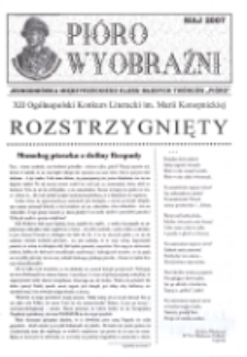 Pióro Wyobraźni : jednodniówka Międzyrzeckiego Klubu Młodych Twórców "Pióro" 2007