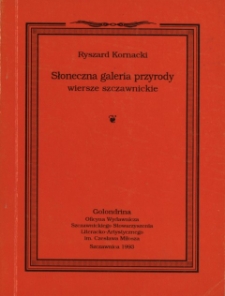 Słoneczna galeria przyrody : wiersze szczawnickie