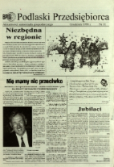 Podlaski Przedsiębiorca : aktualności samorządu gospodarczego R. 1 (1998) nr 11