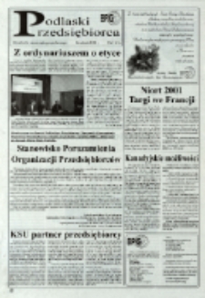 Podlaski Przedsiębiorca : aktualności samorządu gospodarczego R. 3 (2000) nr 11