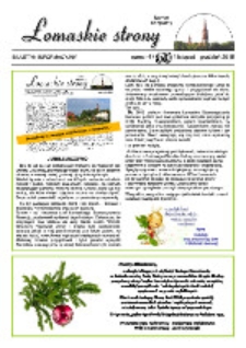 Łomaskie Strony : biuletyn mieszkańc&oacute;w Łomaz i okolic R. 7 (2015) nr 6 (50)