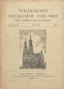 Wiadomości Diecezjalne Podlaskie : organ urzędowy Kurii Diecezjalnej R. 33 (1964) nr 5