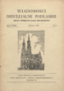 Wiadomości Diecezjalne Podlaskie : organ urzędowy Kurii Diecezjalnej R. 33 (1964) nr 6