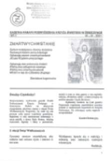 Po ścieżkach parafii : gazetka parafii Podwyższenia Krzyża Świętego w Żeszczynce R. 1, Nr 1 (2001)